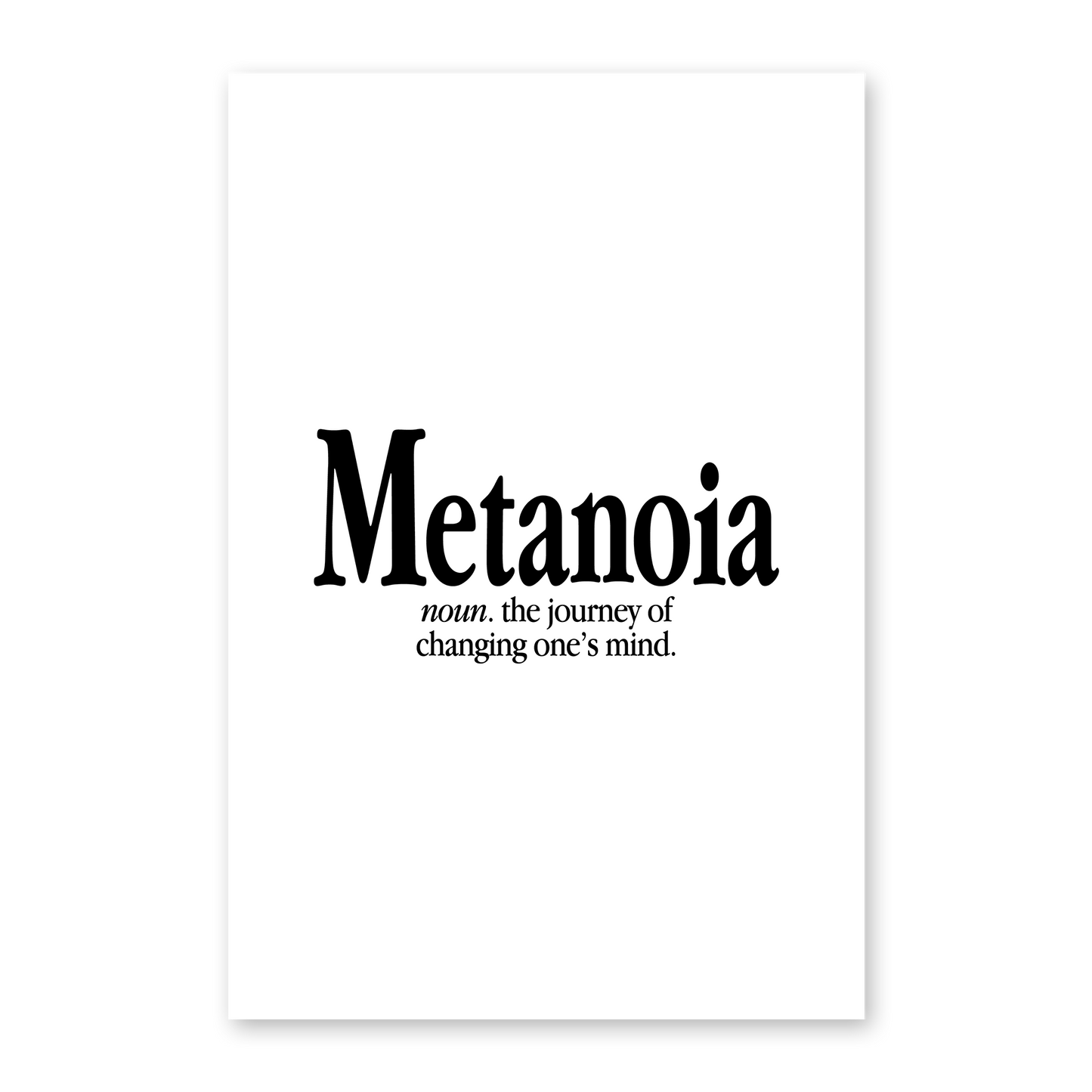 "metanoia" poster